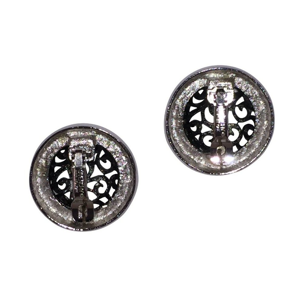Givenchy Two Tone Scrollwork Earrings - image 2